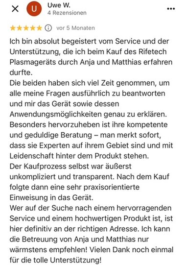 Bewertung Uwe W Bewertung Uwe W